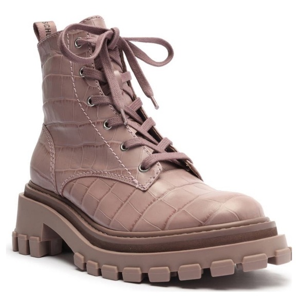 SCHUTZ Orly Combat Boot Sweet Lilac size 7.5 B NWB - Picture 5 of 12